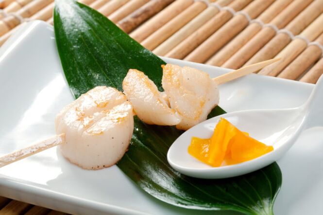 Piedras submarinas de dieta japonesa