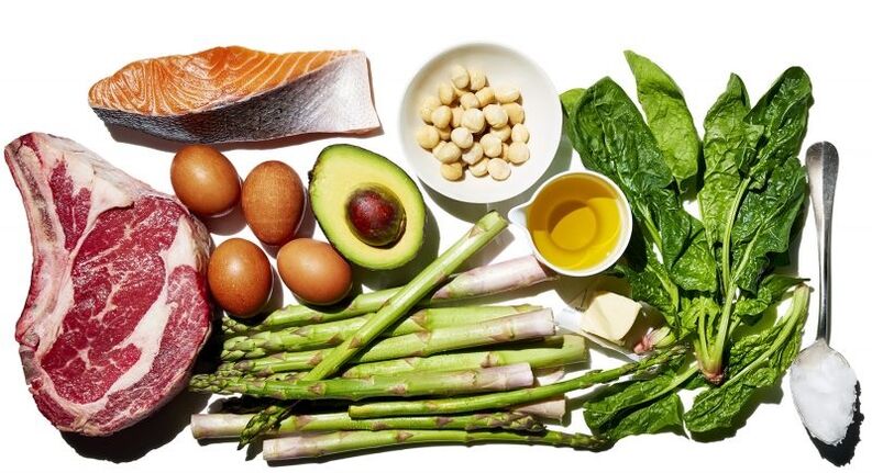 verduras y alimentos proteicos para la dieta cetogénica