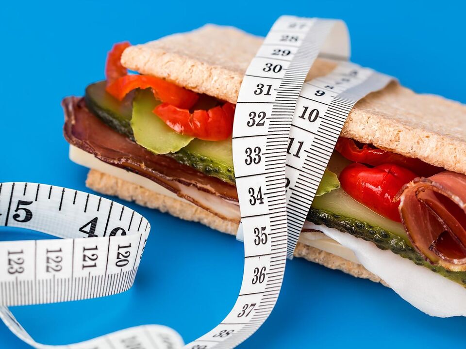 sandwich y centimetro para dieta 6 petalos